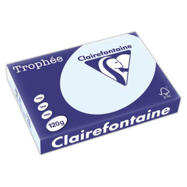 Ramette de 250 feuilles de papier Trophée A4 120g pastel bleu clair  - Fiducial