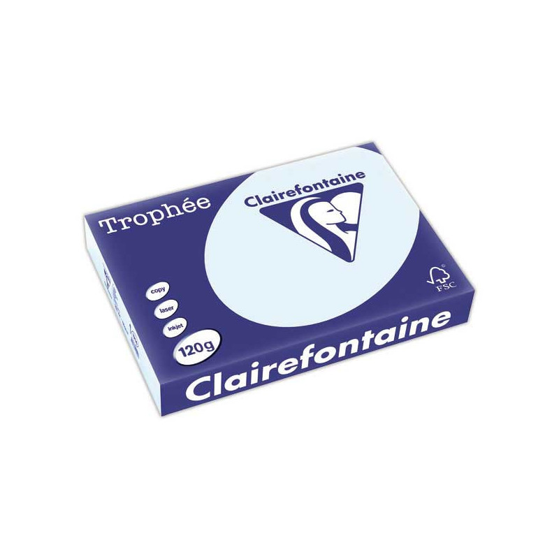 Ramette de 250 feuilles de papier Trophée A4 120g pastel bleu clair  - Fiducial