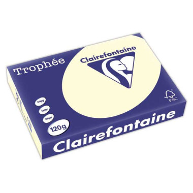 Ramette de 250 feuilles de papier Trophée A4 120g pastel ivoire  - Fiducial