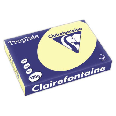 Ramette de 250 feuilles de papier Trophée A4 120g jaune canari  - Fiducial