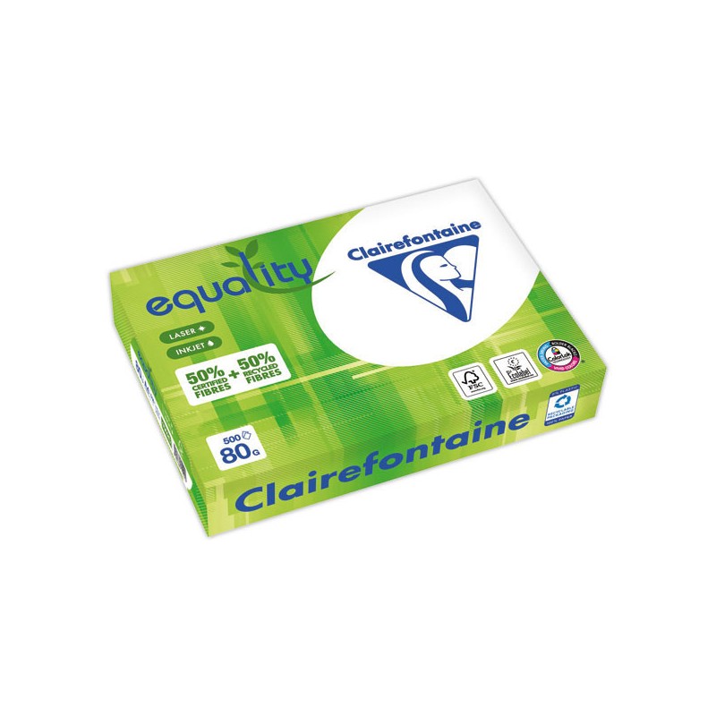 Ramette de papier recyclé EQUALITY A4-80 g  x5 - Fiducial