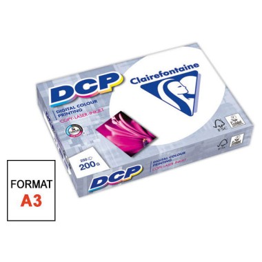 Ramette de 250 feuilles papier blanc laser CLAIREFONTAINE DCP A3 200g  - Fiducial
