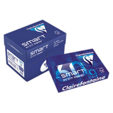 Ramettes de 500 feuilles de papier blanc SMART A4 60g  x5 - Fiducial