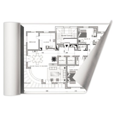 Rouleau de papier blanc pour copieur CLAIREFONTAINE 0,914x175 m - 75g  - Fiducial