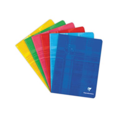 Cahier piqué 17x22 cm 96 pages petits carreaux - couleur aléatoire  - Fiducial