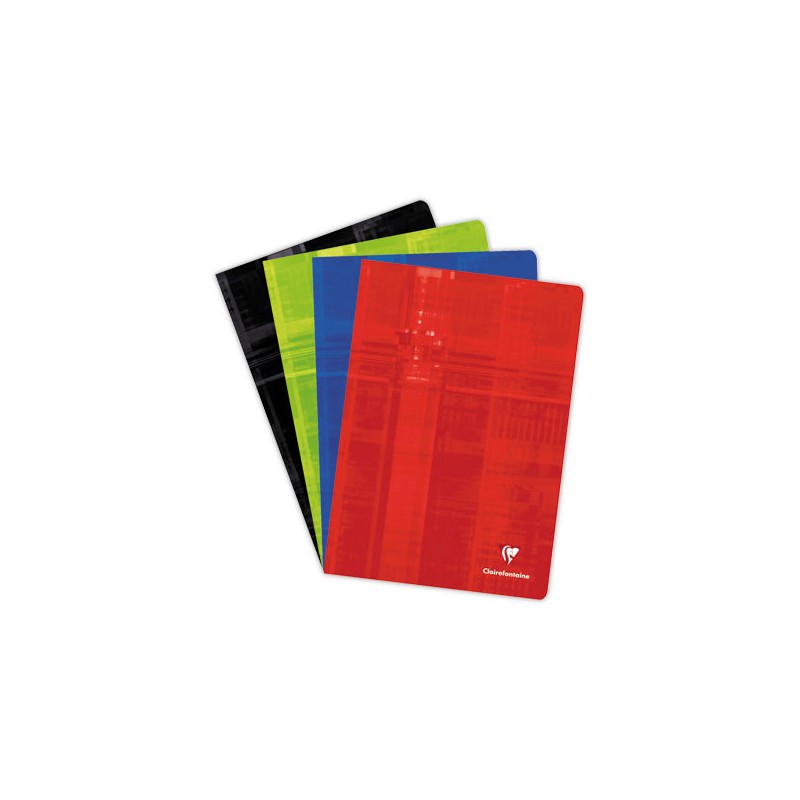 Cahier piqué A4 96 pages grands carreaux - couleur aléatoire  - Fiducial