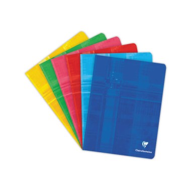 Cahier piqué 17x22 cm 96 pages grands carreaux - couleur aléatoire  - Fiducial