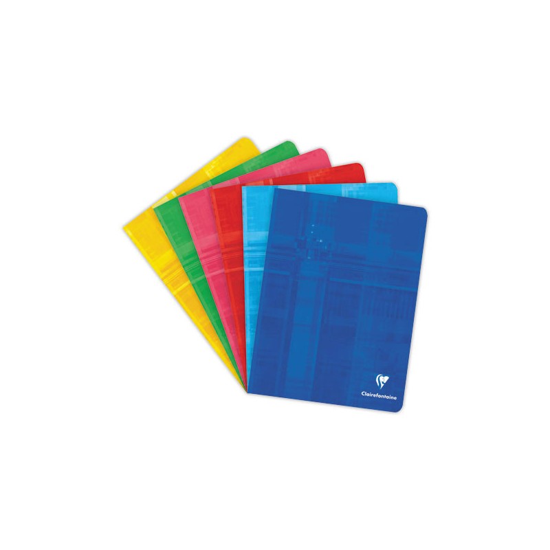 Cahier piqué 17x22 cm 96 pages grands carreaux - couleur aléatoire  - Fiducial