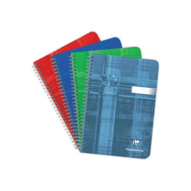 Cahier reliure spirale A5 100 pages petits carreaux - coloris aléatoire  - Fiducial