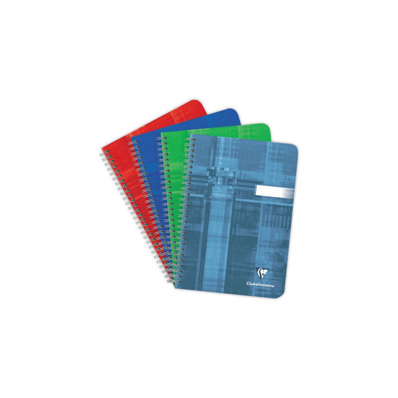 Cahier reliure spirale A5 180 pages petits carreaux - coloris aléatoire  - Fiducial