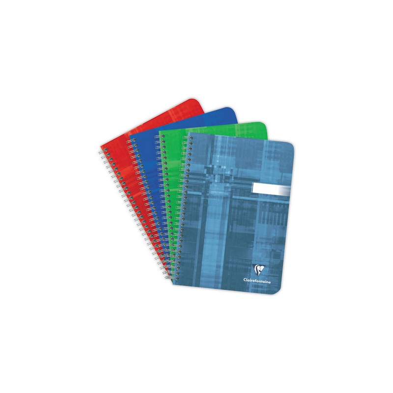 Cahier reliure spirale A5 180 pages ligné - couleur aléatoire  - Fiducial