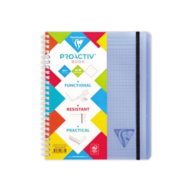 Cahier spirale Proactiv' Book A5+ 180 pages, 5X5, 90g  - Fiducial