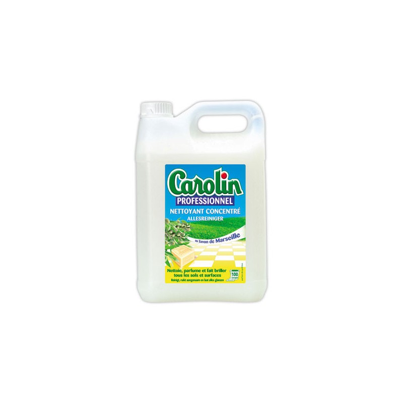 Nettoyant concentré multi-surfaces au savon de Marseille CAROLIN 5L  - Fiducial