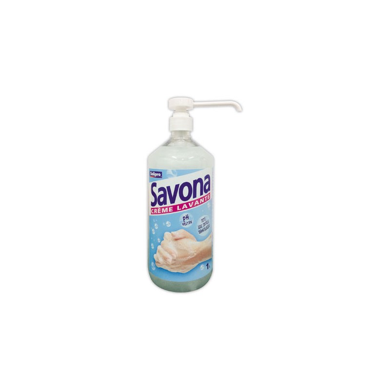 Flacon pompe crème lavante 1L parfum Amande  - Fiducial
