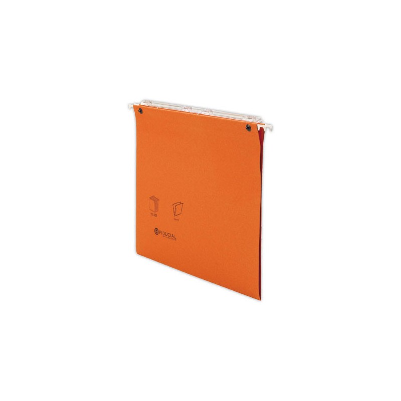Dossiers suspendus tiroirs FIDUCIAL Coloris - orange - Fond V  x25 - Fiducial