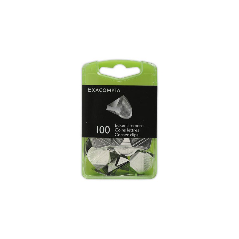 Coins de lettres en aluminium - couleur argent  x100 - Fiducial