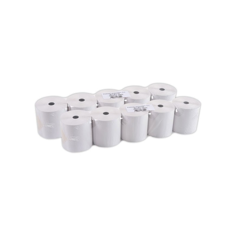 Bobines de papier pour caisses et terminaux point de vente 80X80X12  x10 - Fiducial