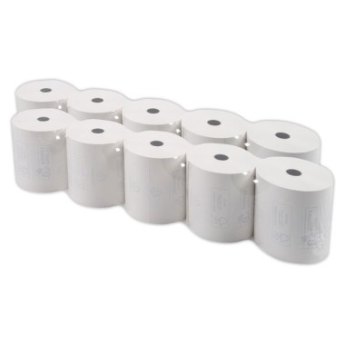 Bobines de papier thermique 80 x 72 mmsans phenol  x10 - Fiducial
