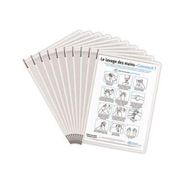 poches à pivot antimicrobiennes INOX blanches  x10 - Fiducial