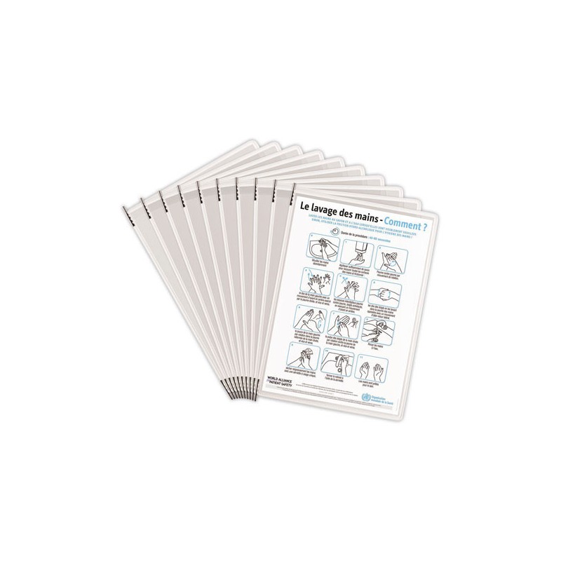 poches à pivot antimicrobiennes INOX blanches  x10 - Fiducial