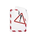 Pochettes d'affichage magnétiques Security A4 rouge/blanc DJOIS  x2 - Fiducial