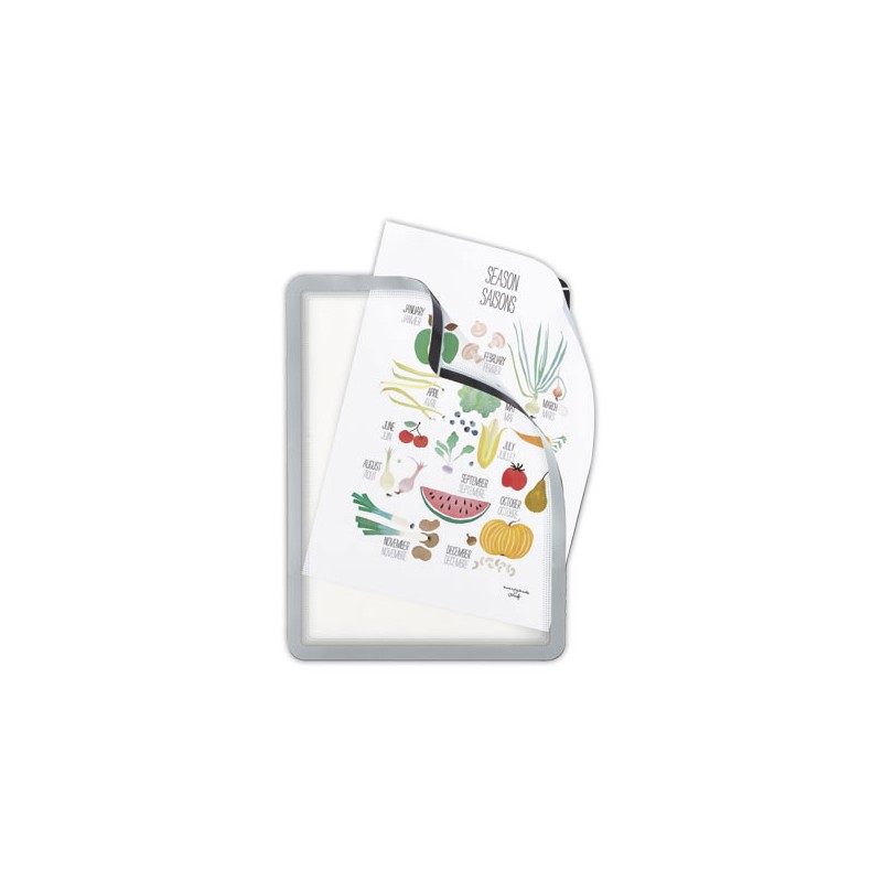Cadre Magneto adhésif argent A4 - Tarifold  x2 - Fiducial