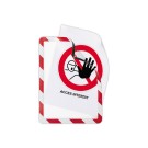 Pochettes d'affichage adhésives Security A4 rouge/blanc DJOIS  x2 - Fiducial