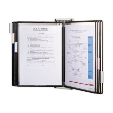 Kit mural METAL TARIFOLD 10 poches A4 antimicrobien  - Fiducial