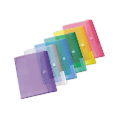 pochettes polypropylène recyclé A4 - Assorties  x12 - Fiducial