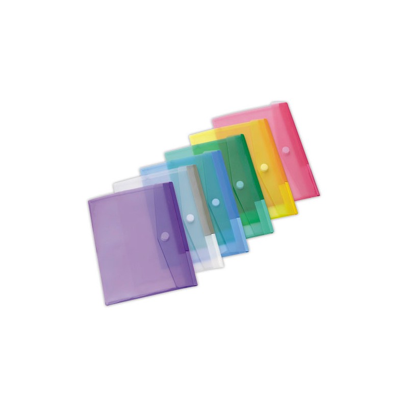 pochettes polypropylène recyclé A4 - Assorties  x12 - Fiducial