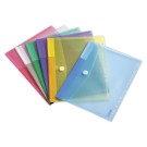 pochettes A4 perforées avec fermeture scratch - 2x6 coloris  x12 - Fiducial