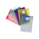 Pochettes PP fermeture velcro® en PP 18/100ème (180 µm) - coloris ass  x6 - Fiducial