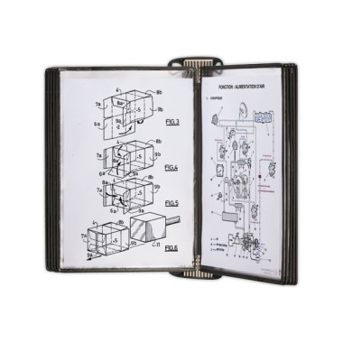 Kit mural PRO 10 poches Easy A4 PP coloris noir  - Fiducial