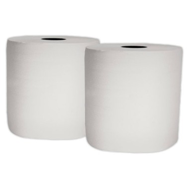 Bobines industrielles blanches lisses  x2 - Fiducial