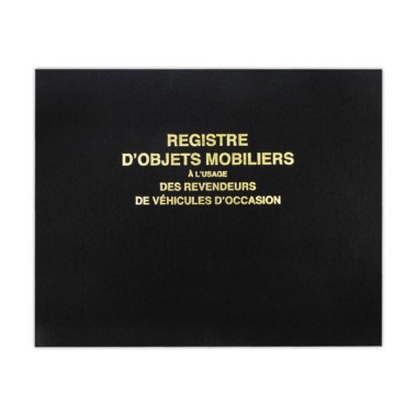Registre d'objets mobiliers garagistes/véhicules d'occasion 100 pages  - Fiducial