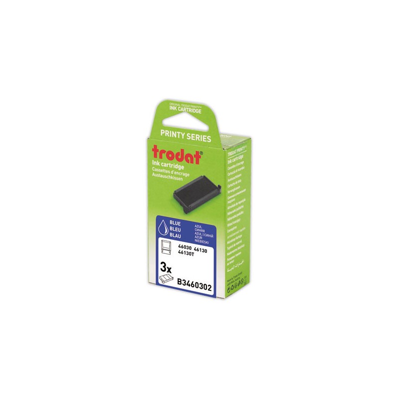 Encriers Trodat 46030b bleu  x3 - Fiducial