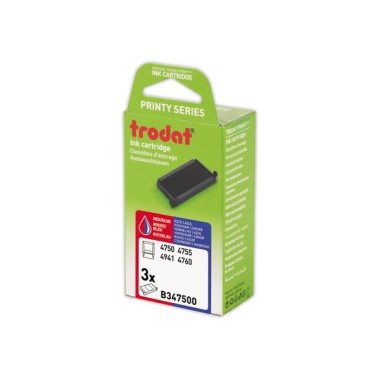 Encriers Trodat 4750 bleu/ rouge  x3 - Fiducial