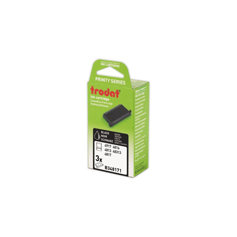 Encriers Trodat 4817 noir  x3 - Fiducial