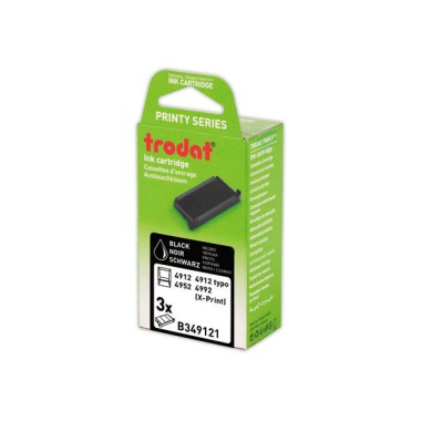 Encriers Trodat 4912 noir  x3 - Fiducial