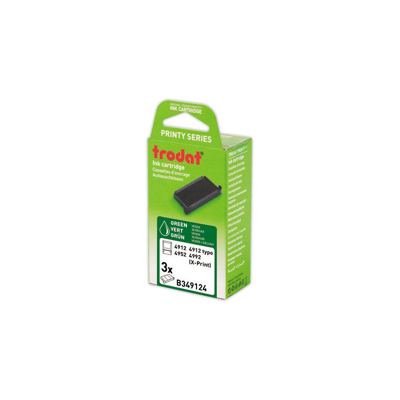 Encriers Trodat 4912 vert  x3 - Fiducial