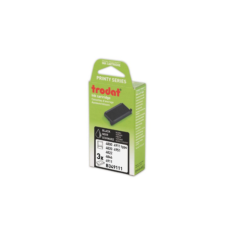 Encriers Trodat 4914 noir  x3 - Fiducial