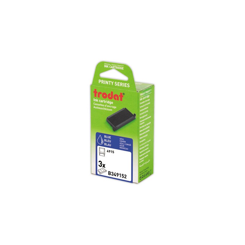 Encriers Trodat 4915 bleu  x3 - Fiducial