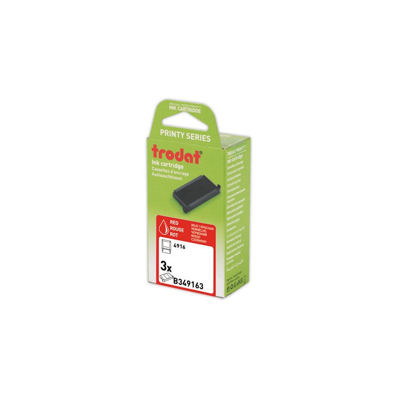 Encriers Trodat 4916 rouge  x3 - Fiducial