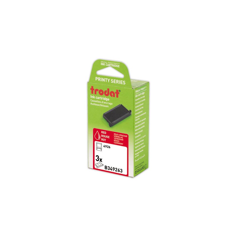 Encriers Trodat 4926 rouge  x3 - Fiducial