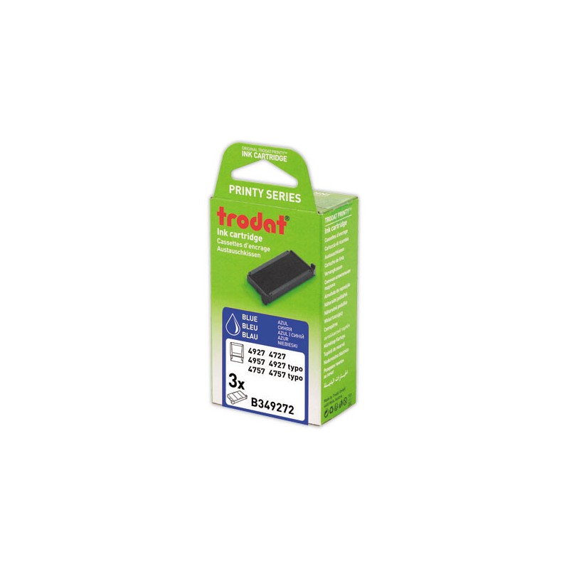 Encriers Trodat 4927 bleu  x3 - Fiducial