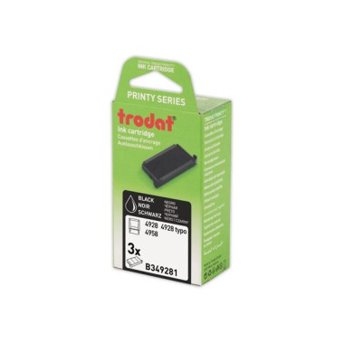 Encriers Trodat 4928 noir  x3 - Fiducial