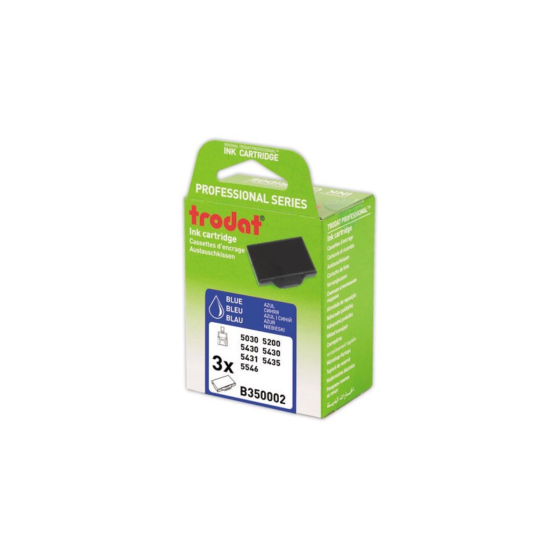 Encriers Trodat 6/50 bleu  x3 - Fiducial