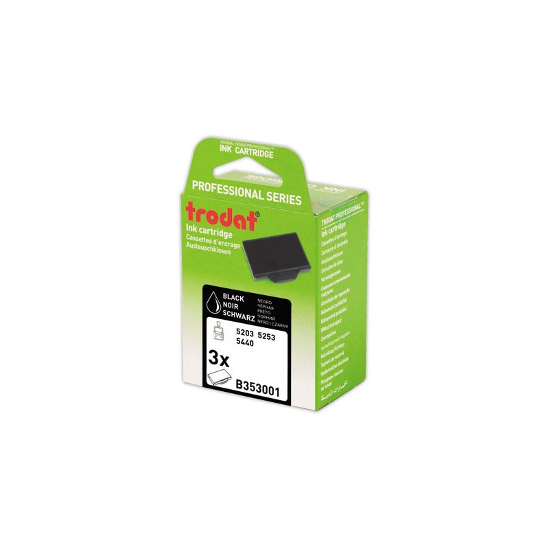 Encriers Trodat 6/53 noir  x3 - Fiducial
