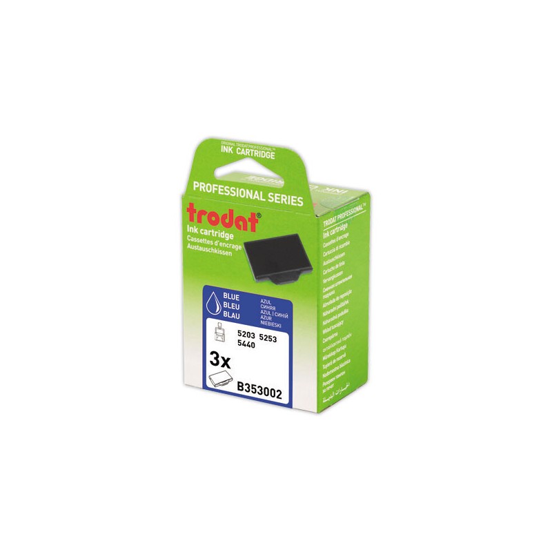 Encriers Trodat 6/53 bleu  x3 - Fiducial