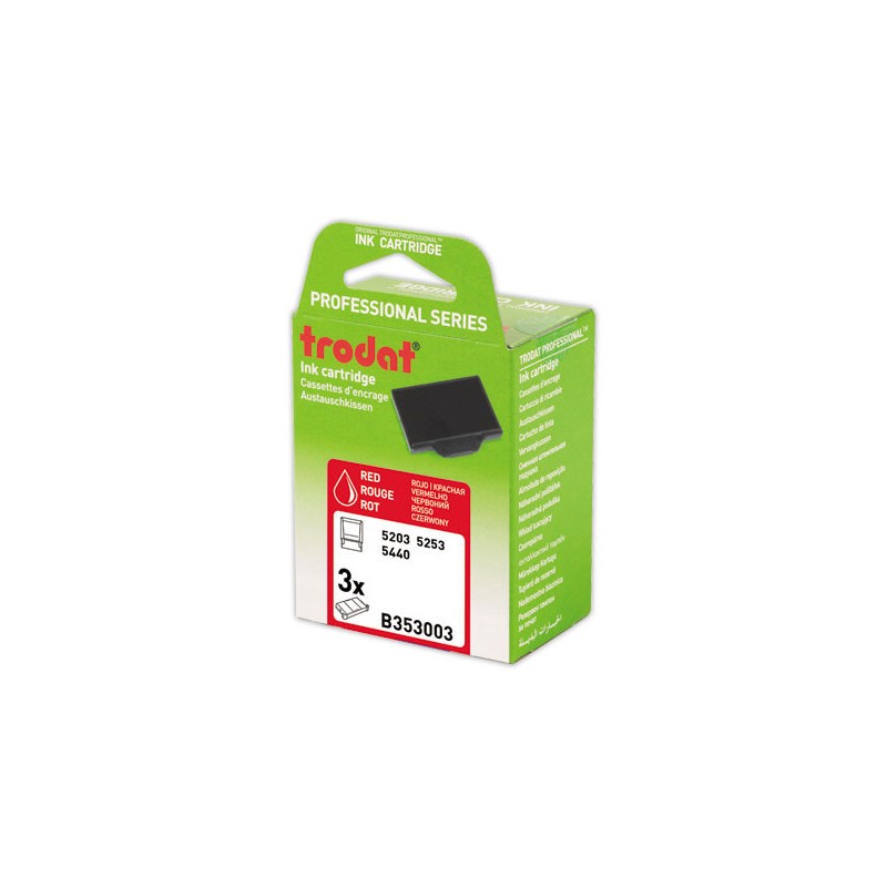 Encriers Trodat 6/53 rouge  x3 - Fiducial